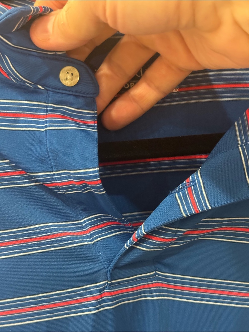 Vineyard Vines Men’s Blue Striped Performance Polo size S - Picture 5 of 6